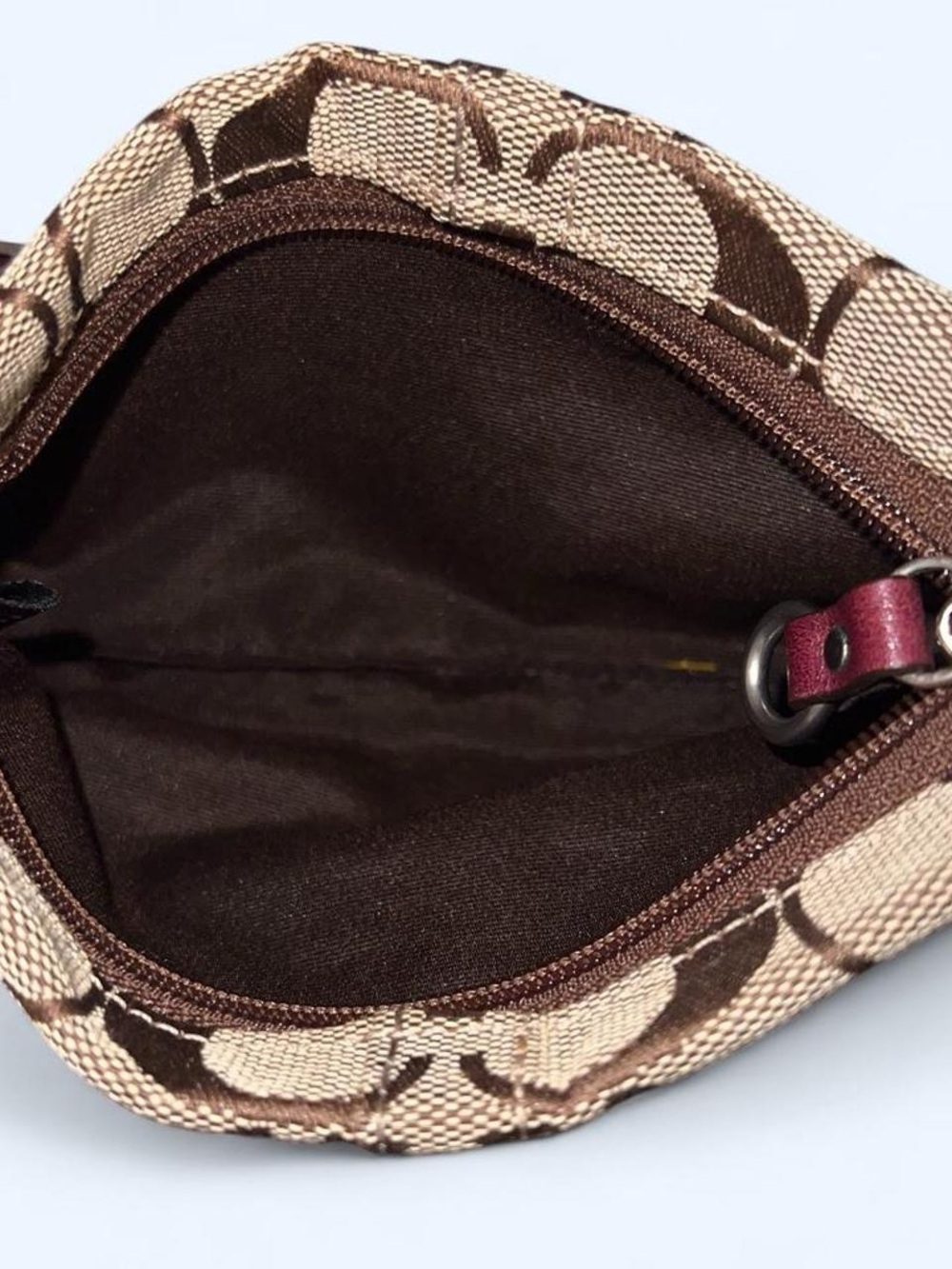 Coach Brown Signature Jacquard Shoulder Bag - Picture 4 of 5